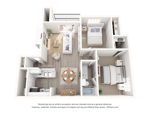 a 1 bedroom floor plan with a bathroom and a living room